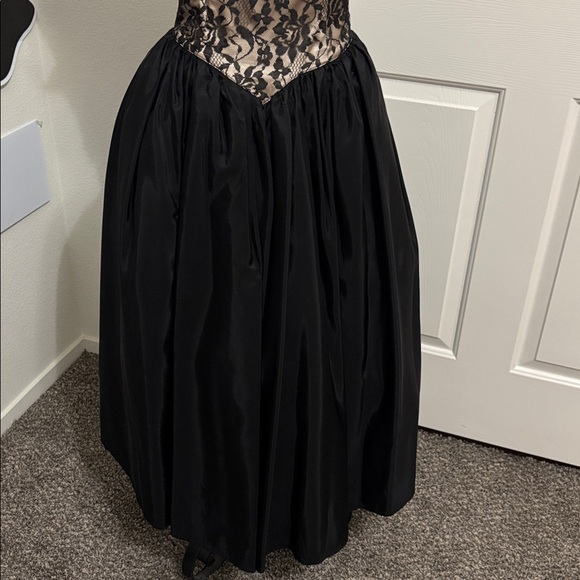 Gunne Sax Jessica McClintock strapless Dress sexy midi gown prom taffeta 5 VTG - Picture 3 of 10